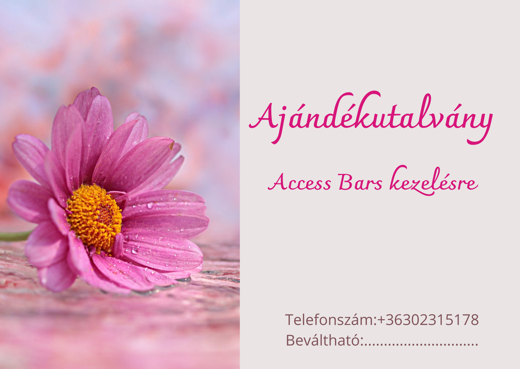 Ajándékutalvány Access Bars kezelés Debrecen – Varázsterem