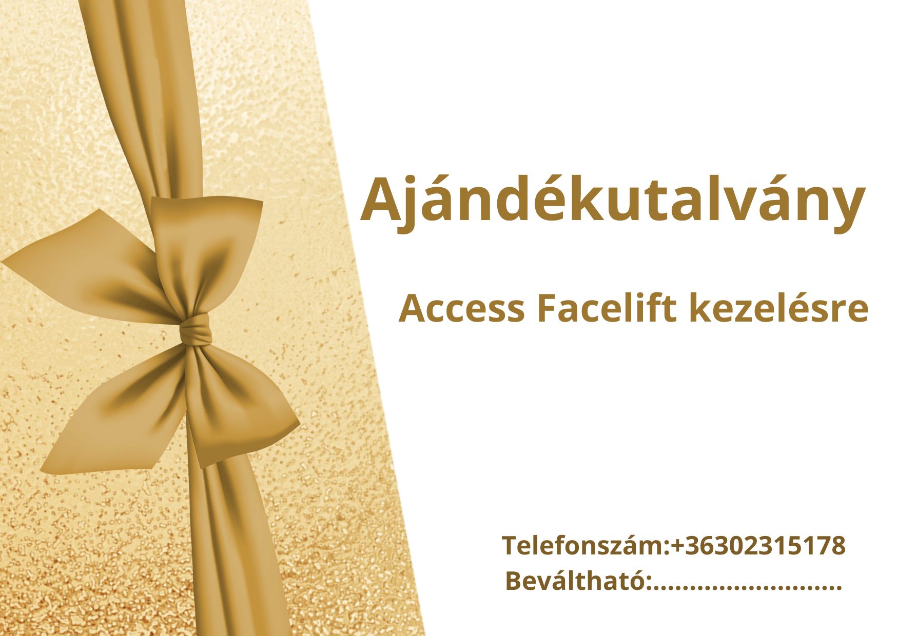 Ajándékutalvány Access Facelift kezelés Debrecen – Varázsterem